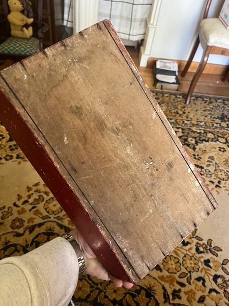 Early 19th Century Original Painted Cutlery Tote