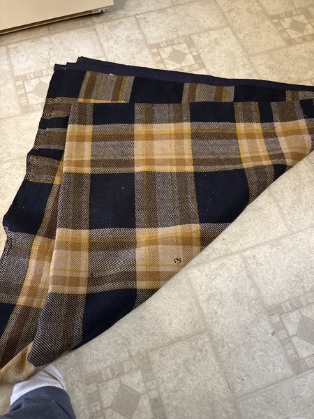 18th /19th c. Linsey woolsey blanket unusual color