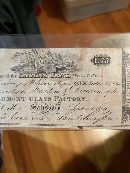 Nice Farmers 19th Century Bank Note Troy NY 1844