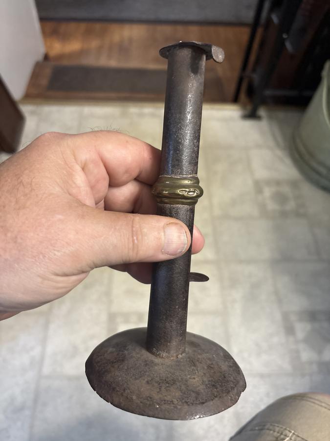 18th century tab bottom wedding band Candl stick