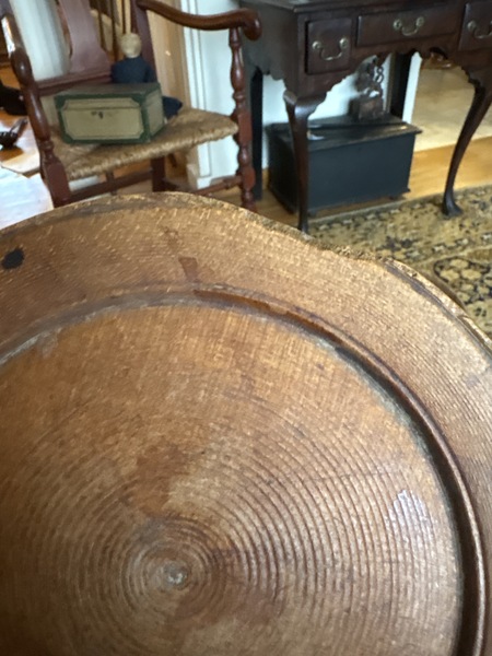 Early American maple wood treen-ware eating dish