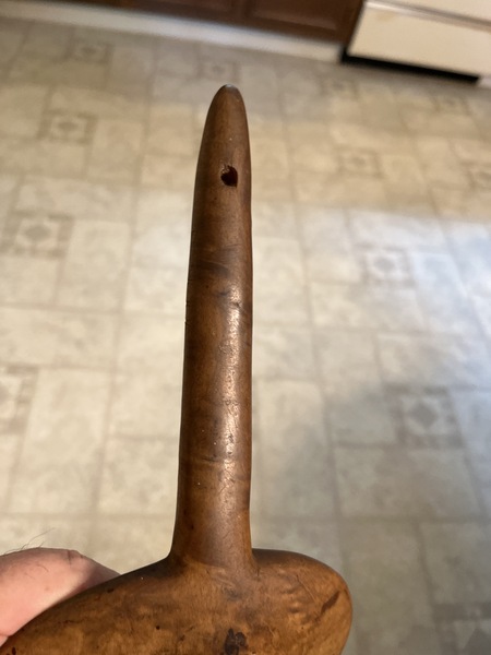 18th century maple carved scoop super patina