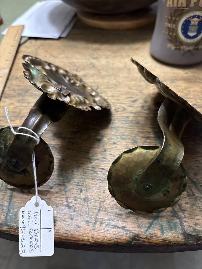 17th early 18th century Dutch brass pricket sticks