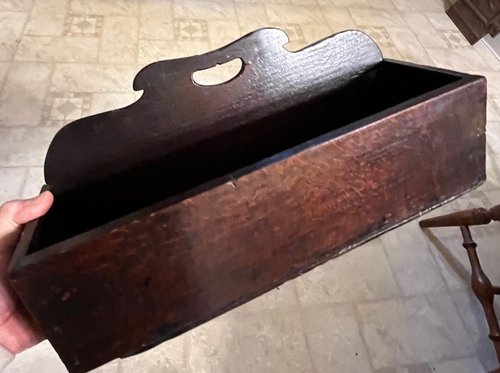 17/18 Century English Oak Wall Box Dovetailed Case