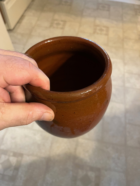 Early 19th Century Red/Orange Canning Jar