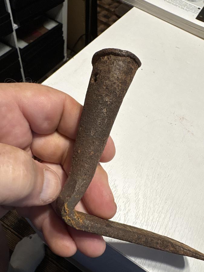 18th century American hand forged lighting device