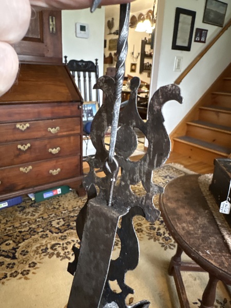 18th early 19th century pa. Iron bird Betty lamp