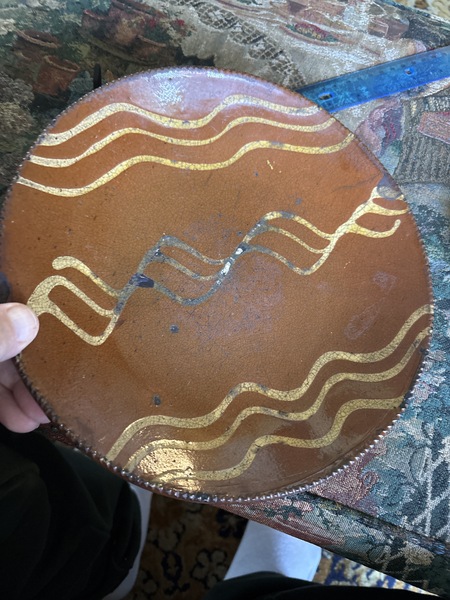 18th /19th century red-ware design pa. Charger