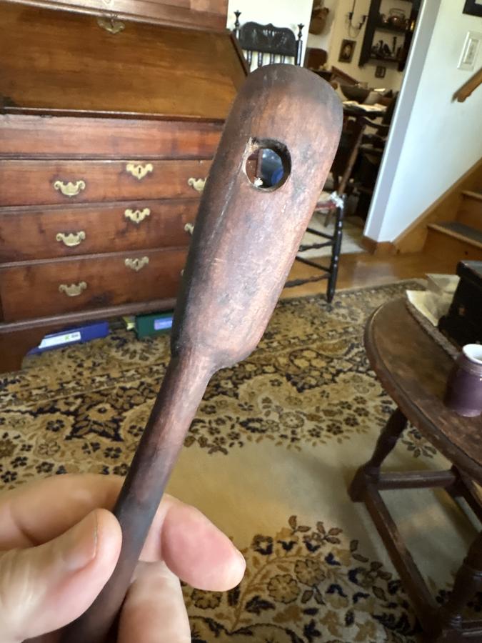 18th century great shovel shaped treen-ware spoon