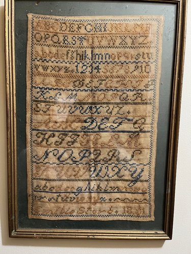 Mid 19th Century American Sampler Dated 1851