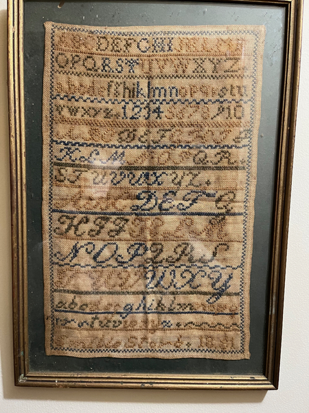 Mid 19th Century American Sampler Dated 1851