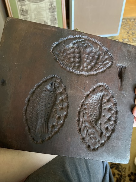 Rare J Conger American eagle carved cookie board