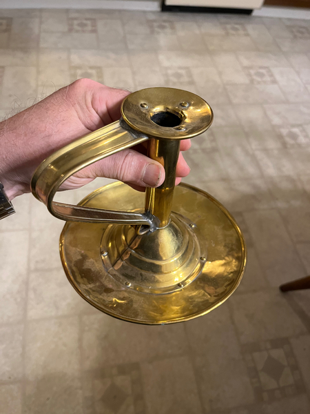 Large 18th Century Chamber Stick, Unusual Form