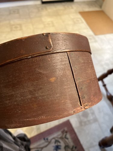 19th century thick wall Spanish brown pantry box