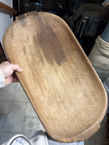 Large American 18th century treen-ware bowl nice
