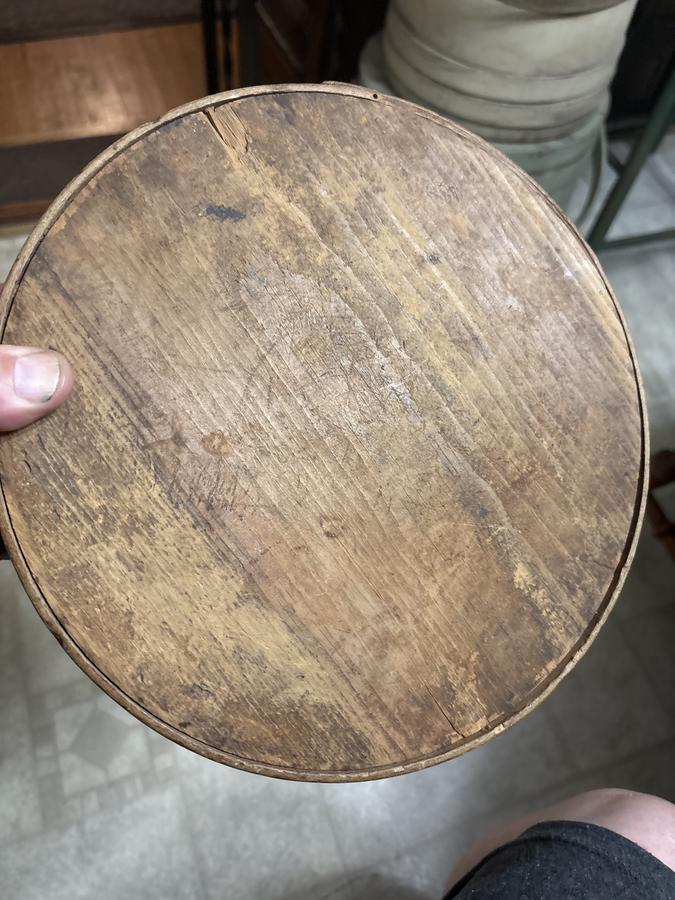 Early 19th century dry thick painted pantry box