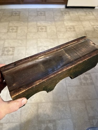 19th century unusual scrub box with soap box foote