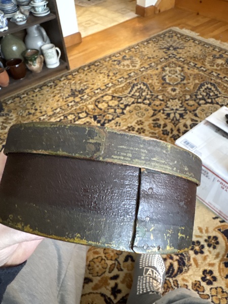 original painted two color 6 1/2 inch pantry box