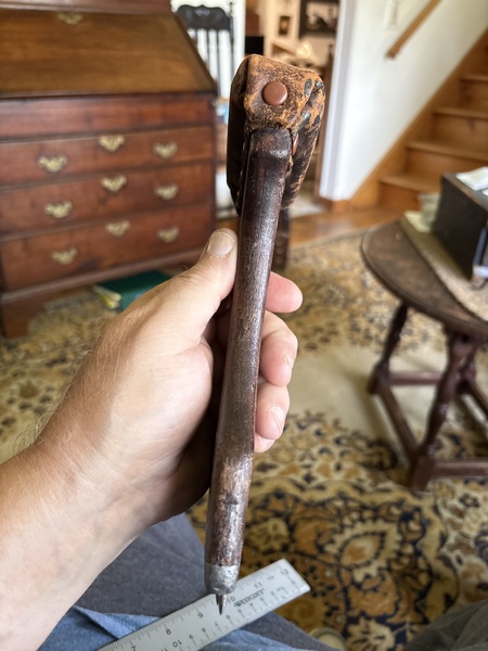 Super early pewter inlay dated 1843 loom tool
