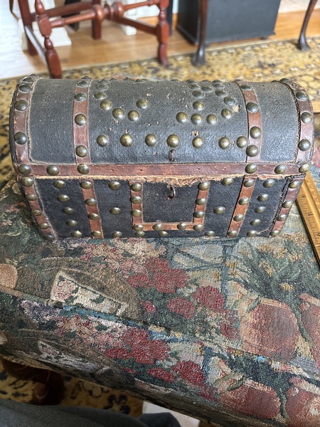 17th /18th c. tack design dome top document box