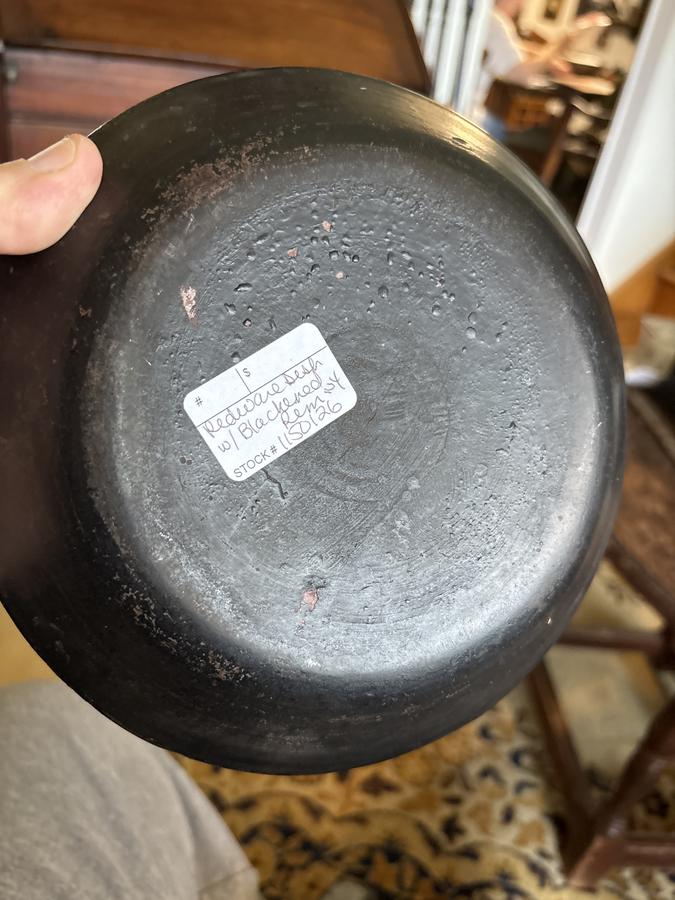 Pumpkin orange 19th century Redware pie plate Pa.
