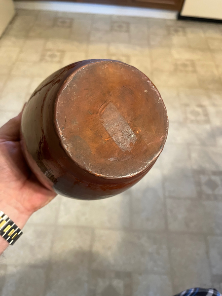 Early 19th Century Red/Orange Canning Jar