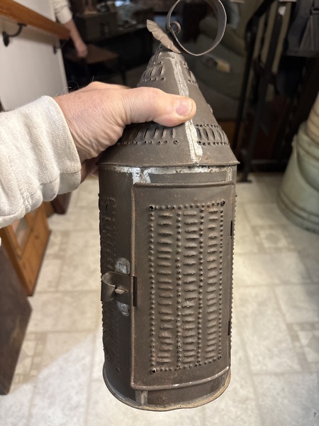 18th c. perfect Paul Revere design tin lantern