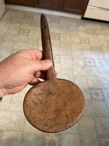 18th century maple carved scoop super patina