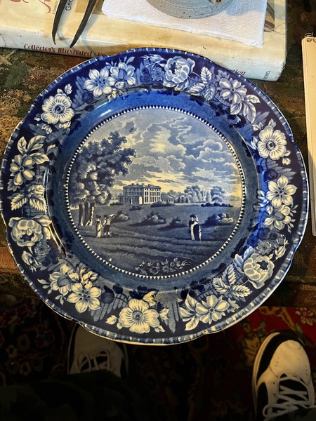 19th C. Stevenson Culford Hall Historical Dish