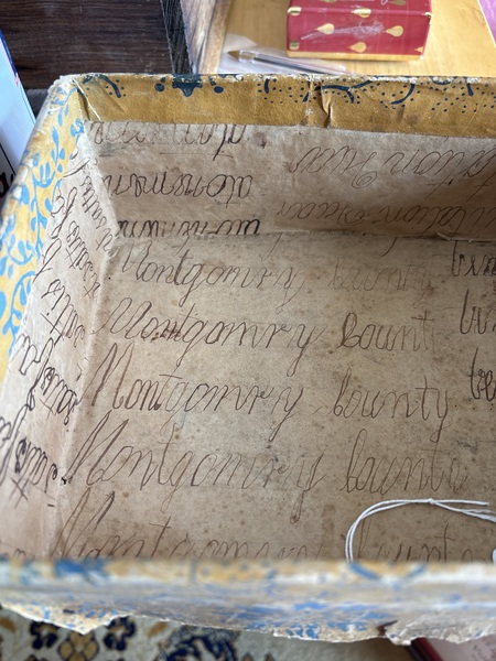 19th century American Montgomery Co wall paper Box