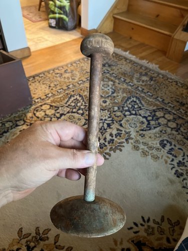 18th century super hat /wig / bonnet stand paint