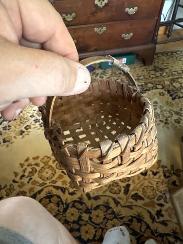 Miniature 19th century super surface 4 in basket