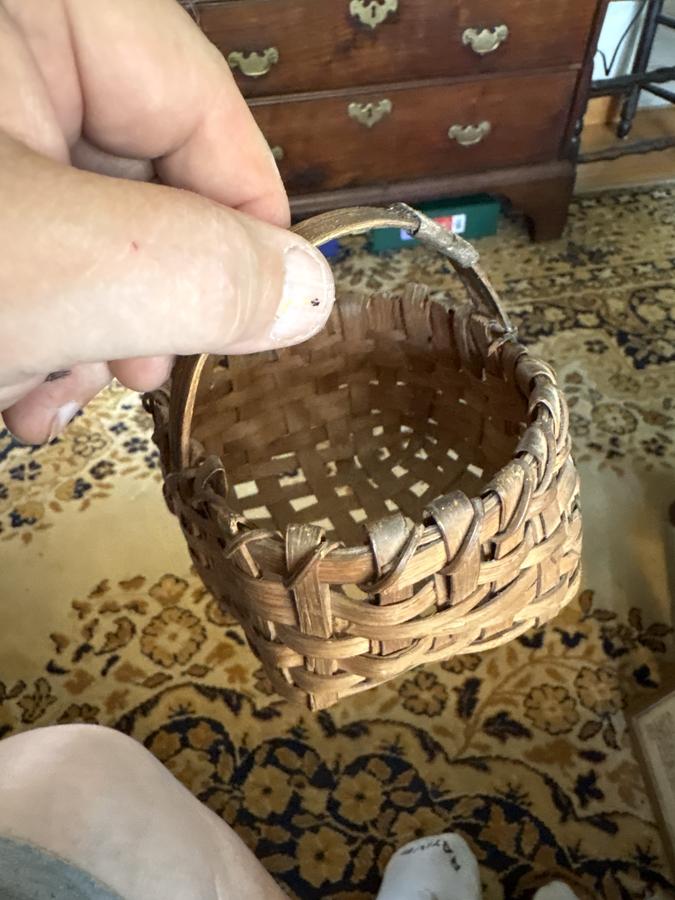 Miniature 19th century super surface 4 in basket