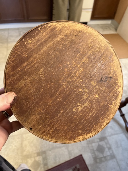 19th century thick wall Spanish brown pantry box