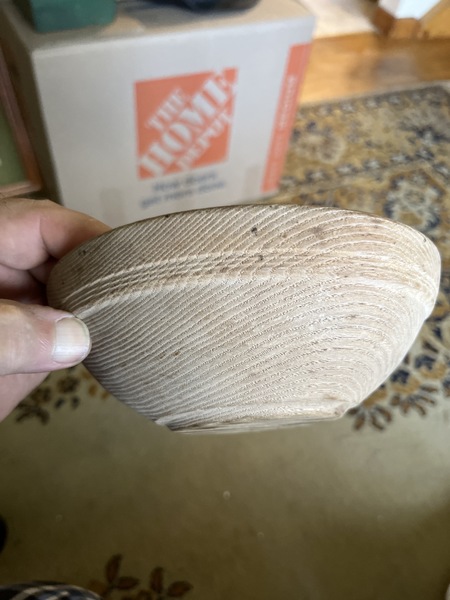 18th century chestnut bee-hive bowl 7 inch super