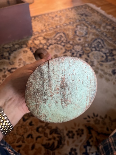 18th century super hat /wig / bonnet stand paint