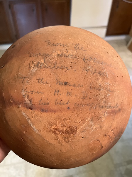 Early 19th century slip decorated pa. Eating dish