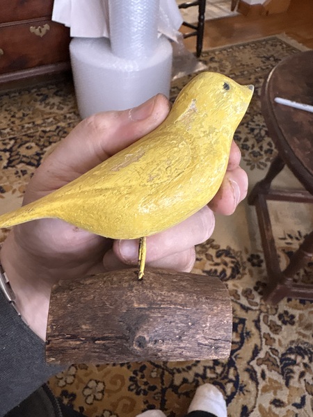 19th century carved and original painted bird nice