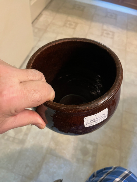 Early 19th Century Very Fat Red -Ware Canning Jar