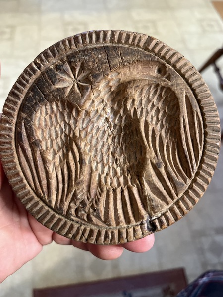 American early federal carved eagle butter print