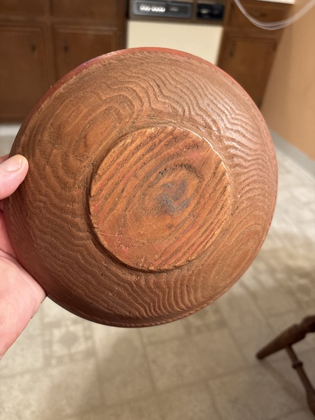 18/19th century small southern pine eating bowl