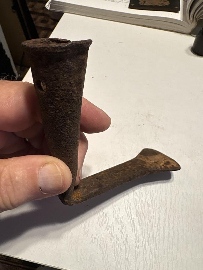 18th century American hand forged lighting device