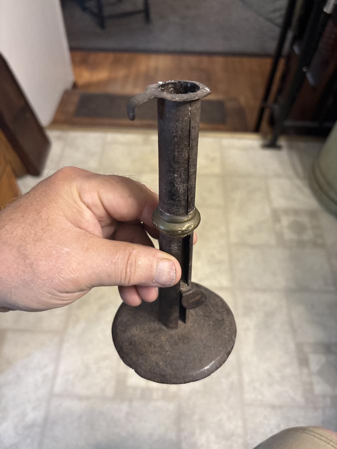 18th century tab bottom wedding band Candl stick