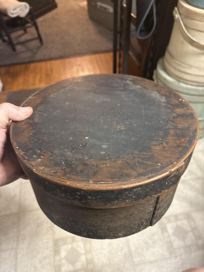 Early 19th century dry thick painted pantry box
