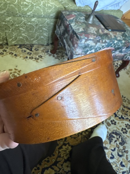 Pa. Painted bird design 19th century pantry box