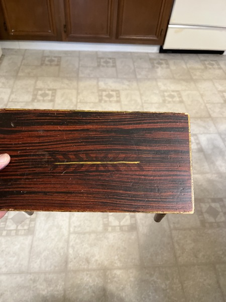 New England paint decorated 1820’s stool super