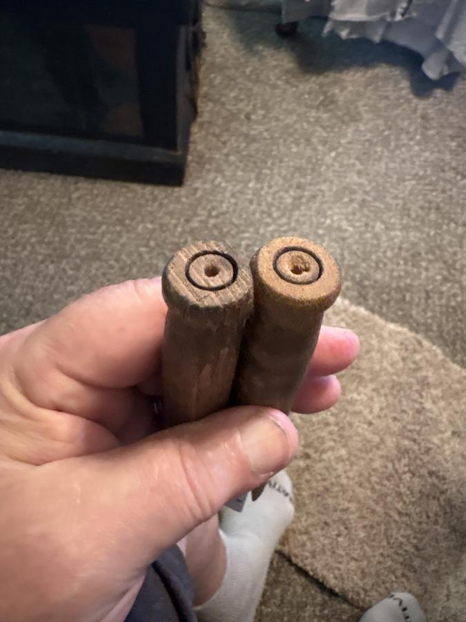 19th century shaker carved wooden cloth pins