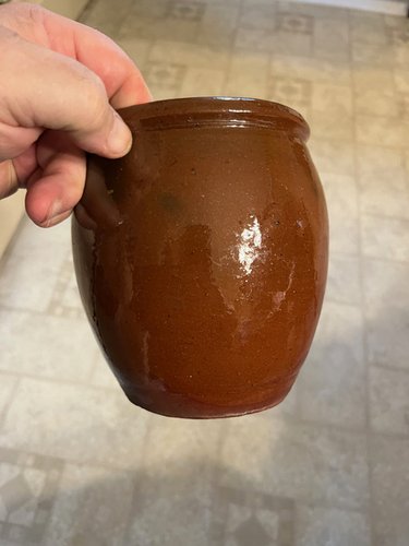Early 19th Century Red/Orange Canning Jar