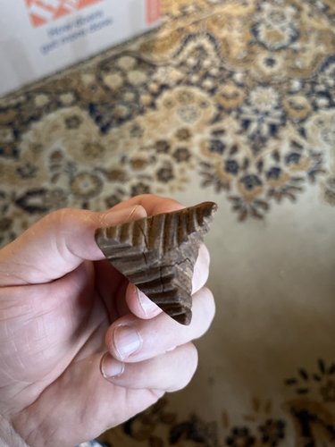 Early 18th century American butter print triangle