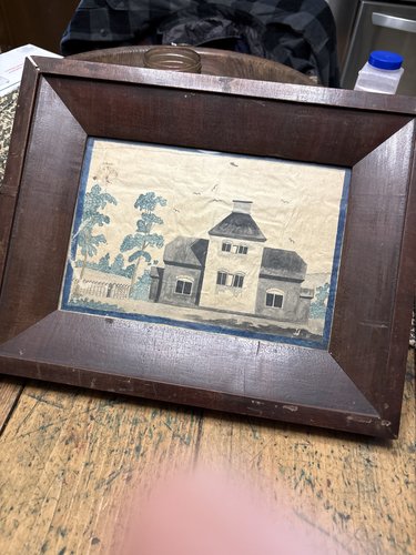 Early 19th century outstanding watercolor in frame